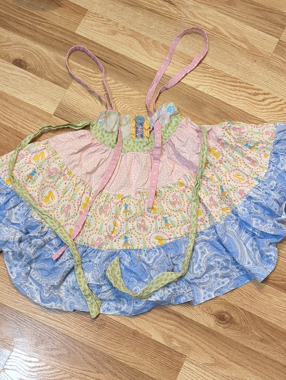 Matilda Jane Pastel Pink, Blue & Green Tiered Sundress